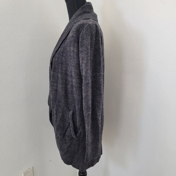 Barefoot‎ Dreams CozyChic Lite Gray Wrap Open Front Cardigan Sz XS / Small - Picture 4 of 14